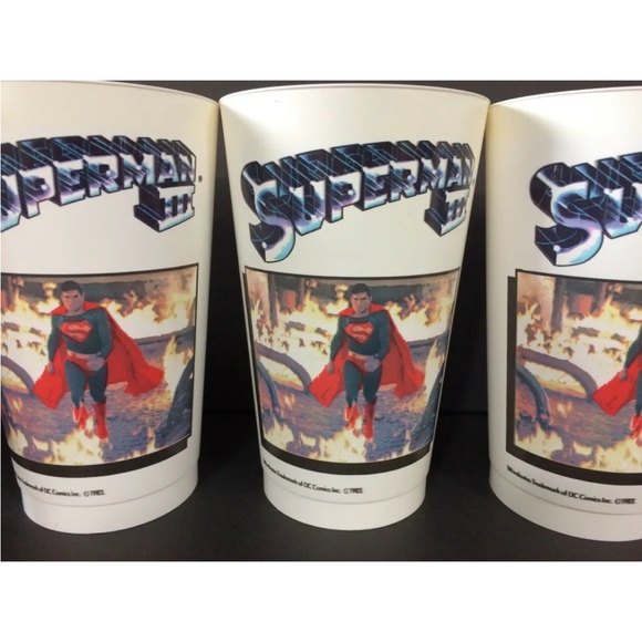 Lot of 6 Vintage 80s DC Comics Superman Styroware 7-Up Movie Drink Cups - Picture 2 of 7
